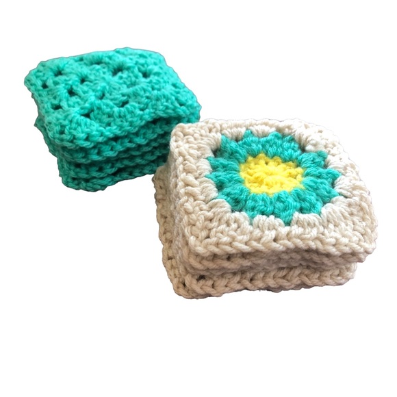 10 Handmade Granny Square Blocks for Afghans, Bags, Hats DYI PROJECTS 4”x 4” - Picture 2 of 13